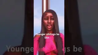 Younger siblings be like 😭😂😂😂 #sims4 #blacksimmer