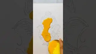 I Spilled Watercolor Draw Ganapati Painting 😱#shorts #ganeshchaturthi  #special #ganesha #painting