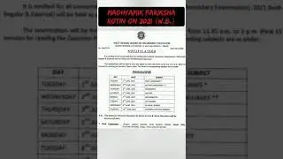 Madhyamik Pariksha Rotin on 2021