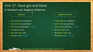 English Grammar In Use: Unit 17 Have got and Have