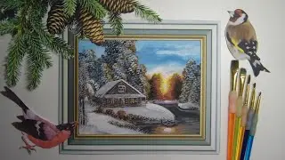 #watercolor Простой пейзаж (рисуем гуашью) Деревенская живопись (2021)