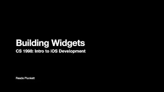 [FA23] Intro to iOS - Widgets (Guest Lecture)