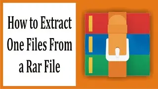 How to Extract One Files From a Rar File #68