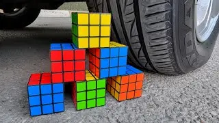 Experiment Car vs Rubik's Cube, Water Balloons | Crushing Crunchy & Soft Things by Car!