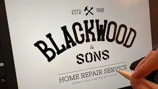 Vintage Meets Minimalism | Hand-Lettering Logo (Procreate+Adobe Illustrator) for Blackwood & Sons