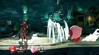 Kirby eats Pyra's Sword!