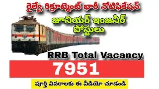 RRB JE Notification 2024 || 7951 Vacancy
