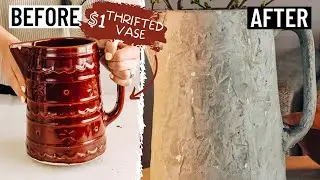 DIY AGED EFFECT || $1 THRIFT FLIP || EASY FAUX ANTIQUE EFFECT|| Artisan Pottery DIY