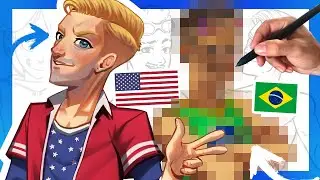 Desenhando PAÍSES como PERSONAGENS