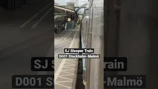 SJ Nattåg Sleeper Train D001 Stockholm-Malmö is arriving in Malmö Centralstation