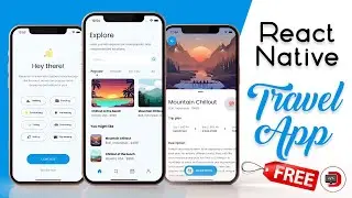 React Native Travel App UI Kit || FREE CODE!