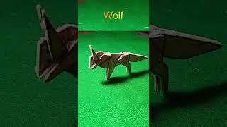 Wolf from popsicle sticks Shorts #diy #popsiclesticks