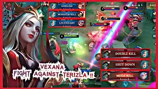 TERIZLA DESTROYING EVERYONE AND I DESTROYED HIS TEAM WHO WINS ⁉️✨ VEXANA GAMEPLAY - MLBB
