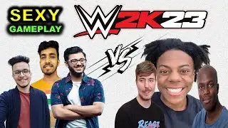 Ishowspeed KSI MrBeast vs Indian Youtubers WWE 2K23 Gameplay Funny commentary