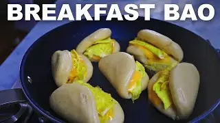 Egg and cheese bao buns from scratch