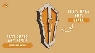 Create Aesthetic Shield in Blender 🛡️ | Grease Pencil & Toon Shader ✏️ | With Voice 💫