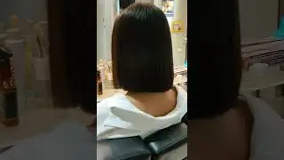 Прямое каре машинкой на прямой тонкий густой волос .