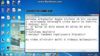 16 BİT SORUNU ÇÖZÜMÜ KESİN