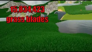 Unity grass renderer with single script (GPU frustum and occlusion culling) + Github source