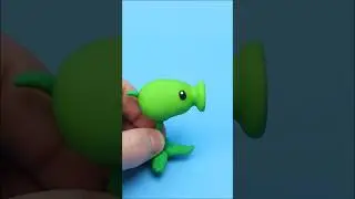 Making The Peashooter From Plants Vs. Zombies With Clay #polymerclay #plantsvszombies
