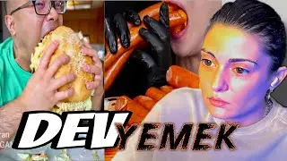 DEV YİYECEKLERİ İKİ ISIRIKTA YEDİLER !!! XXXL ASMR & MUKBANG