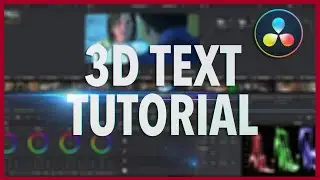 Easy 3D Text Tutorial for Davinci Resolve 16