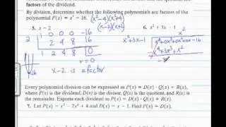 Long division and synthetic division of polynomials