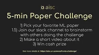 5-min [machine learning] paper challenge | AISC