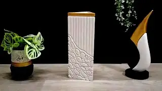 Unique DIY decorative flower vase. DIY vase making idea