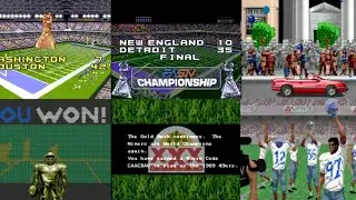 Every Madden NFL Football Sega Genesis Game Ending Championship Super Bowl 91 92 93 94 95 96 97 98