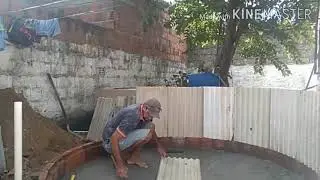 como fazer um lago de cimento e telhas. parte 4