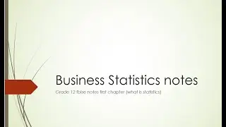 business Statistics first chapter fbise grade 12