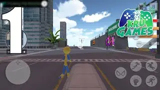 Spider Stickman Rope Hero Grand City Crime Gameplay Walkthrough #1 (Android, IOS)