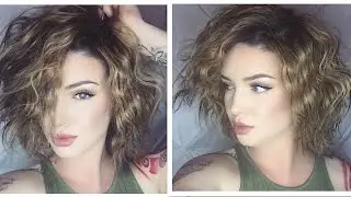 Chunky Beach Waves Long Bob | Hair tutorial ♡
