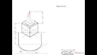 Engineering Drawing Tutorials/Pictorial drawing with front and side view (T 4.1)