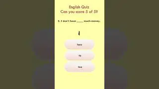 Fast English Grammar Quiz | Score 5 of 5 #shorts #english #learnenglish