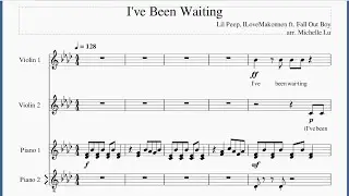 I've Been Waiting - Lil Peep & ILoveMakonnen ft. Fall Out Boy | Violin/Piano Cover Sheet Music