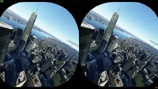 Microsoft flightsim 2020 VR flight around lower Manhattan.