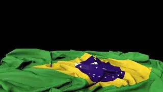 🚩Brazil Flag Laying Flat | GREEN SCREEN & CHROMA MATTE🚩