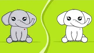 4.How to Draw an Cartoon Elephant in MS Paint(Speed Art) #mspaintcutedrawings #mspaintcartoon