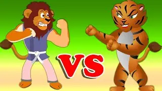 Finger Family Epic Battles Crazy Tiger Vs Lion - Finger Family Nursery Rhymes