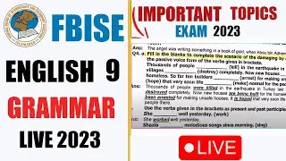 English  9 Grammar Section | Live 2
