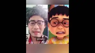 tiru aksi upinipin pandai makan je