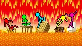 Stickman VS Minecraft: Floor is Lava - AVM Shorts Animation