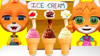 Let's Playing Funny Challenge with Colorful Ice Cream - Funnny 3d Cartoon Songs for kids