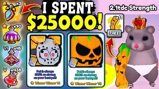 I SPENT $25000 ROBUX On Spooky ENDLESS BUNDLE AND I GOT 335% PET In Arm Wrestling Simulator (Roblox)