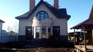 Завершение строительства стен и кровли часть6