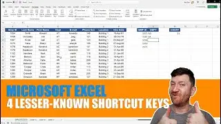 Microsoft Excel 4 Lesser-Known Shortcut Keys