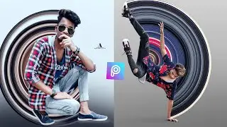 Picsart Circle Stretch Stylish Dp Photo editing | Picsart Tutorial | Guru Editor