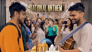 Singing National Anthem & Patriotic Songs In Metro | Epic Public Reactions😍15Aug Special🇮🇳| Jhopdi K